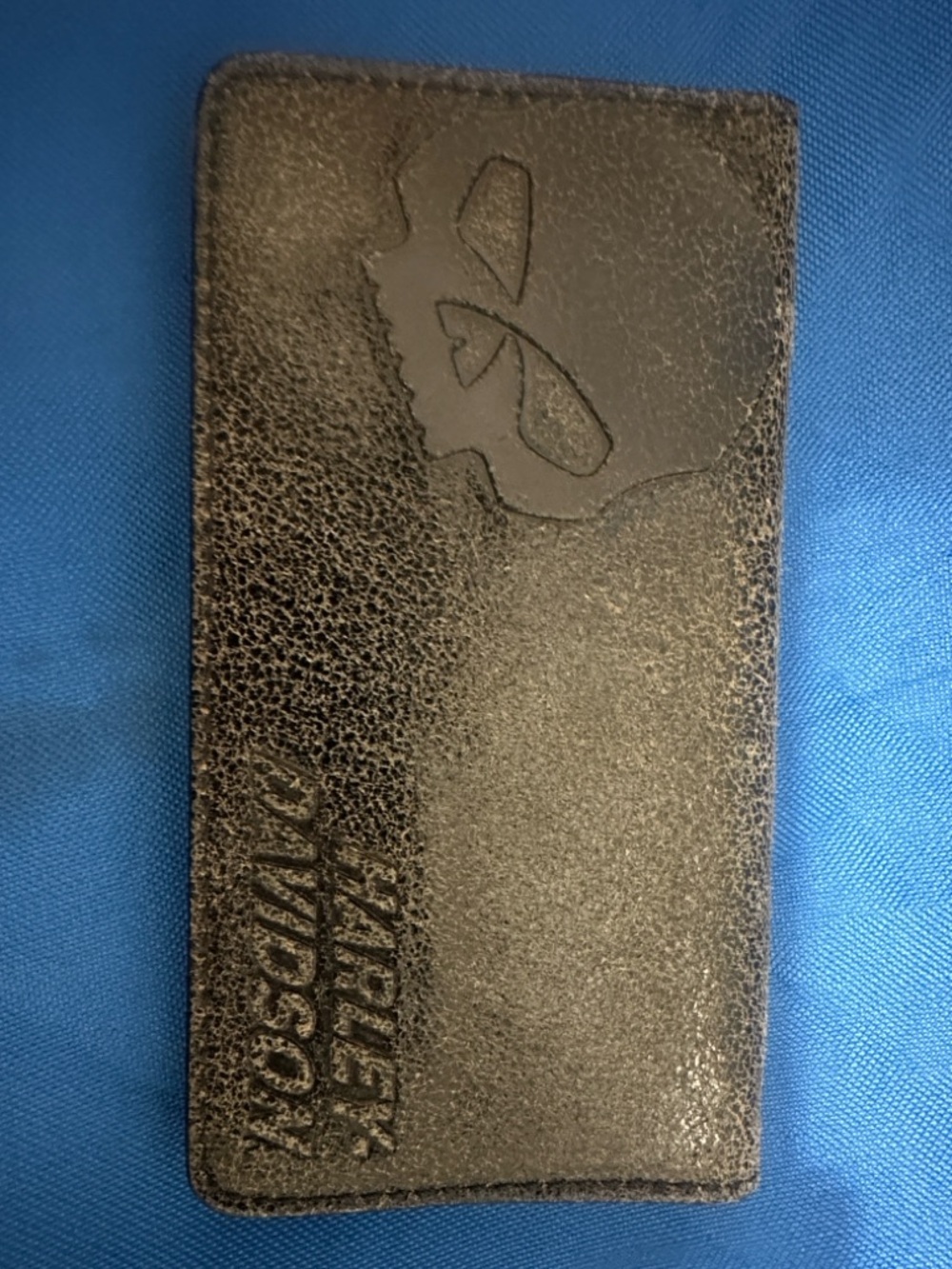 Harley-Davidson Distressed Black Leather Bifold Wallet